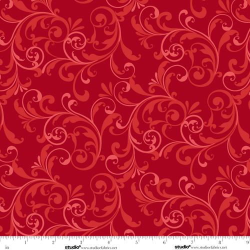 9266-88 Red || Holiday Feathers & Flourish