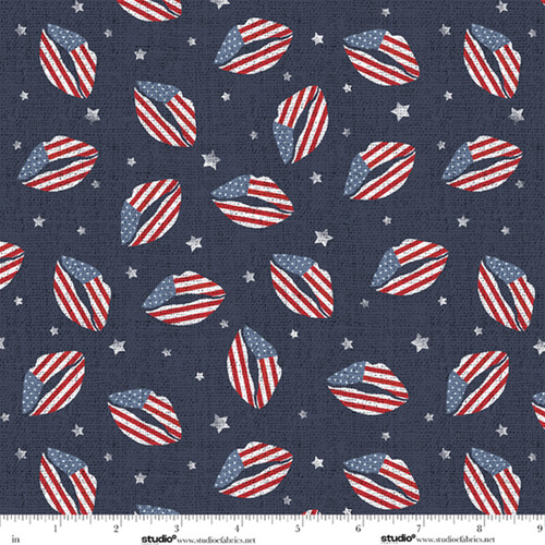 9375MK-74 Midnight || STARS & Stripes Minky