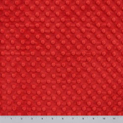 MINKY DOT - 58/60" SCARLET
