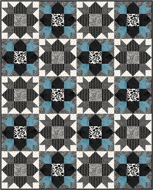 Monochrone Muse - Bloomin' Quilt