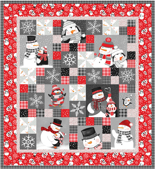 The Cool Club - Snow Friends Throw Quilt