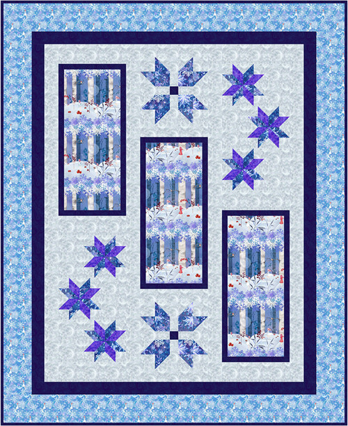 Winter Love - Flowing Stars Yardage Quilt