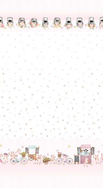 9562-02 White/Pink || Ten Little Piggies