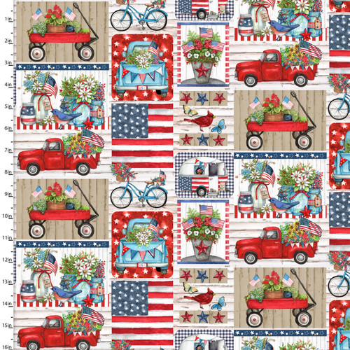 24861 MULTI || Red, White & Daydream