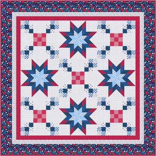 Red, White, and Blueberry - Classical Jazz Quilt