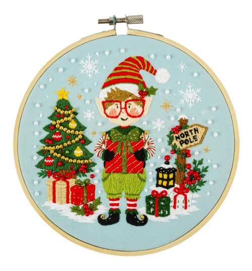SSQ CRAFT SANTA'S HELPER EMBROIDERY KIT