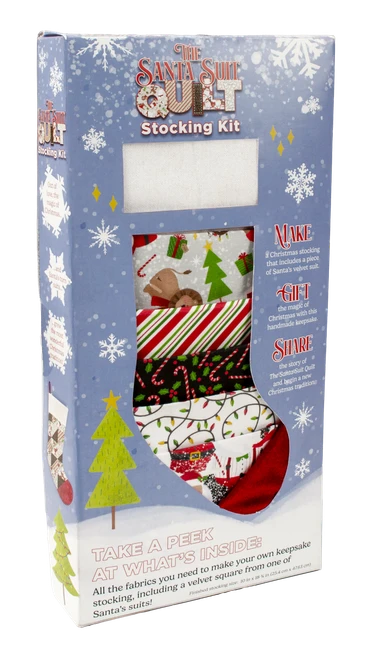 SANTA SUIT QUILT KIT STOCKING BOX