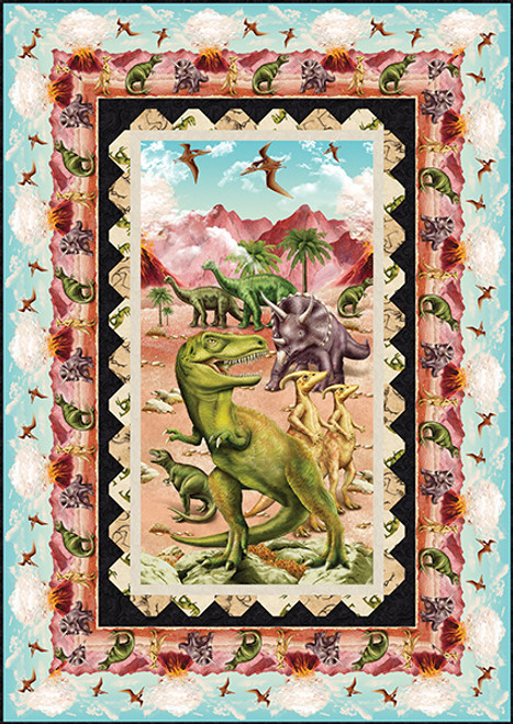 March of the Dinosaur Quilt #1 March of the Dinosaur Quilt #1