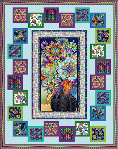 Fractal Flowers Quilt #1 Fractal Flowers Quilt #1