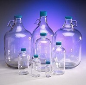 Bottle, Boston Round, 1000mL Safety Coated, Clear Glass, with 70-400 PTFE-Lined Closed Top Cap, 10 Class, 12/pk Bottle, Boston Round, 1000mL Safety Coated, Clear Glass, with 70-400 PTFE-Lined Closed Top Cap, 10 Class, 12/pk