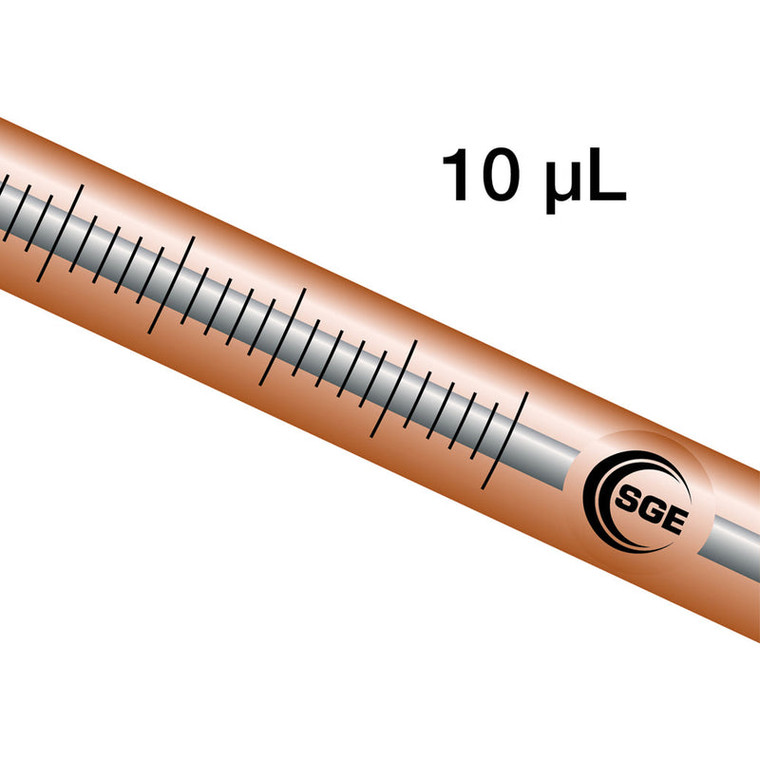 Syringe, SGE, 10 µL Fixed Needle CTC Analytics and Thermo Scientific Syringe with Gas Tight Plunger and 5 cm 0.63 mm OD Cone Tipped Needle