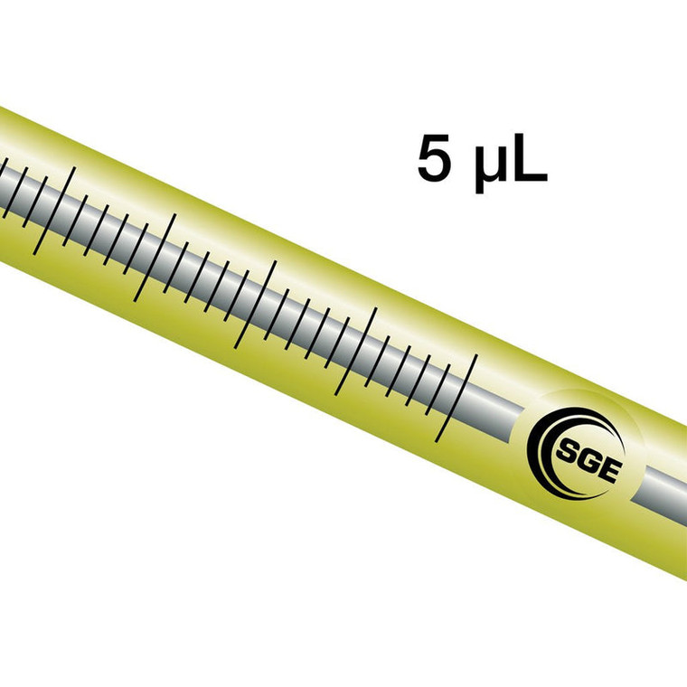 5 µL Syringe, SK-5F-AG-63/47, 4.2 cm 0.63/0.47 mm OD Cone Tipped Dual Gauge Fixed Needle, for Agilent 7693A, 7683, 7673, 7650A and 6850ALS, 6/pk