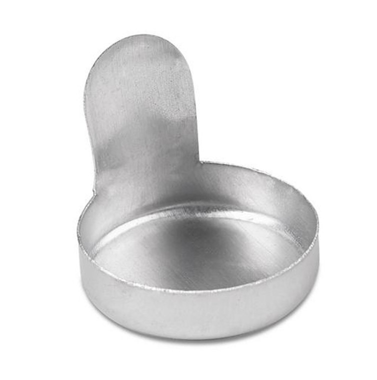 Aluminum Weighing Dish, Oil Free, 0.25 mL, Disposable, with Finger Tab, 100/pk
