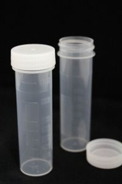 Sample Tubes, 50 mL, Natural Screw Cap, (PP-H for ICP-MS Applications), 500/pk