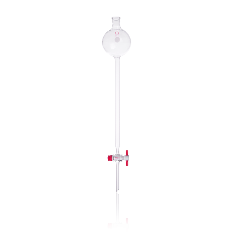 KIMBLE® Basic Glass Chromatography Column, 11 mm ID, with Reservoir, Made-to-Order, Non-returnable, Non-refundable