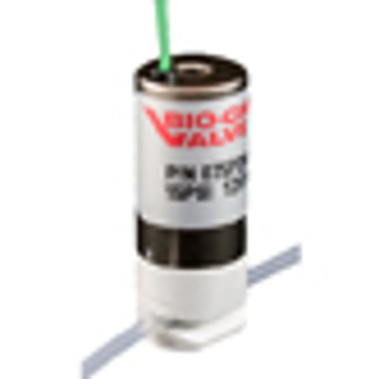 Pinch Valve, 2-Way, Normally Closed, 24 VDC, 1/32" ID x 3/32" OD Silicone Tubing, Mounting Holes Non-Returnable, Non-Refundable
