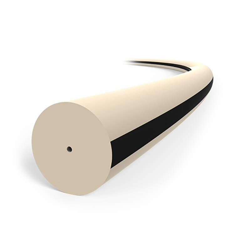 PEEK Tubing, 0.014" OD x 0.006" ID, Striped Black - PRICED PER FOOT, PLEASE SPECIFY LENGTH REQUIRED