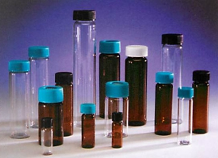 Vial, Screw Top, 20 mL, 27X57 mm, Clear Glass, with 24-400 Open Top Cap & PTFE/Silicone Septum, 10 Class, 144/pk