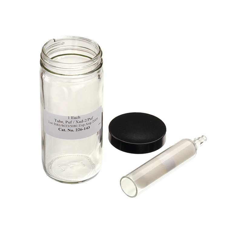Small PUF/XAD Cartridge, 22mm OD x 100mm length, 30mm PUF/1.5g XAD-2/30mm PUF