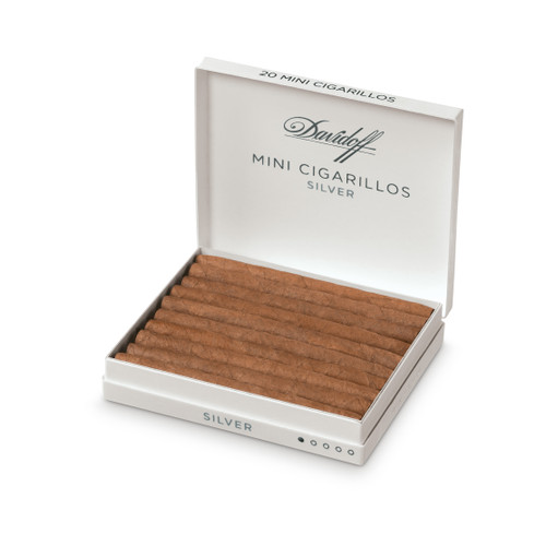 Davidoff Mini Cigarillos Silver im 20er Pack, offen Davidoff Mini Cigarillos Silver im 20er Pack, offen
