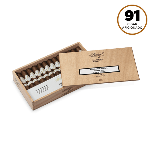 Prämierte Davidoff Millennium Robusto Zigarre in 25er Kiste offen, 91 Cigar Aficionado Punkte Prämierte Davidoff Millennium Robusto Zigarre in 25er Kiste offen, 91 Cigar Aficionado Punkte