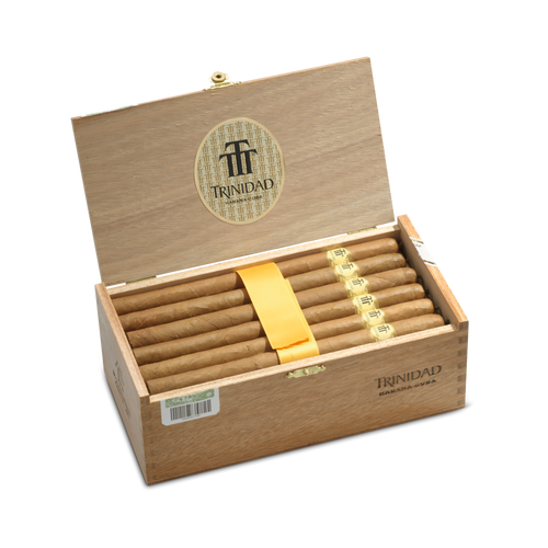 Trinidad Fundadores Zigarren in der 24er Kiste mit geöffnetem Deckel Trinidad Fundadores Zigarren in der 24er Kiste mit geöffnetem Deckel