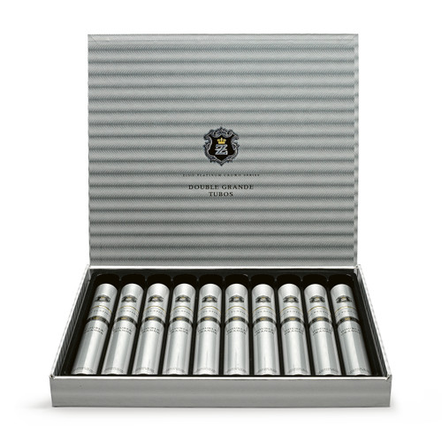 Zino Platinum Crown Double Grande Zigarren in der 10er Kiste im Tubos, offen