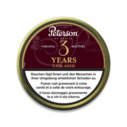 Peterson 3 Years Cask Aged Virginia Mixture Limited Edition Pfeifentabak in der 50g Dose