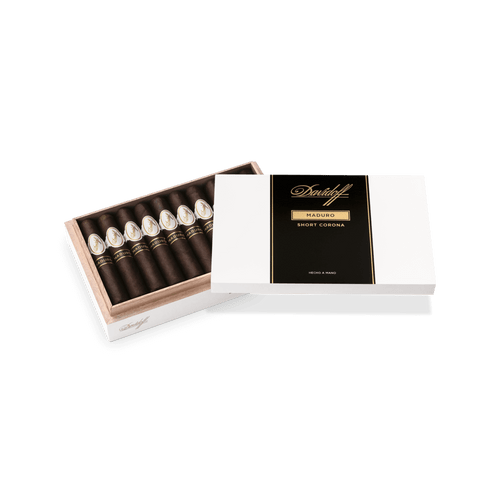 Davidoff Maduro Short Corona in der 20er Kiste mit offenem Deckel