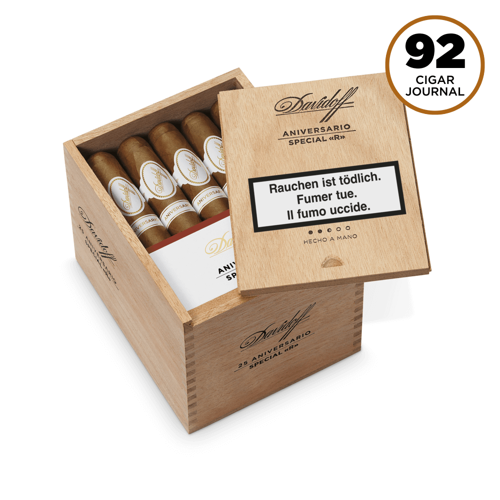 Offene Kiste mit Davidoff Aniversario Special «R» Zigarren