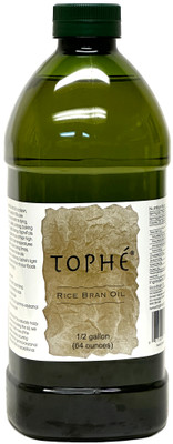 Tophé Rice Bran Oil, 1/2 Gallon