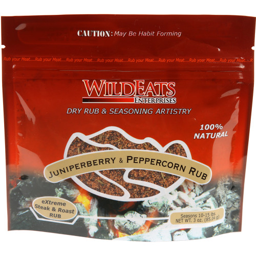 Wildeats Juniperberry & Peppercorn Rub, 3 oz.