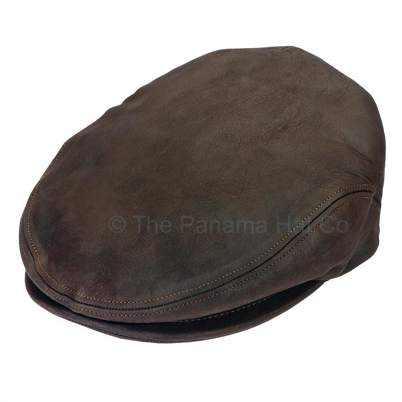 Italian Leather cap- shown in Chocolate brown