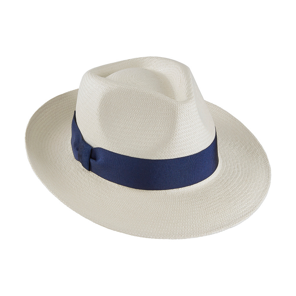 Granada Trilby shown with a Navy Band - The Standard Hat comes with a Black Band