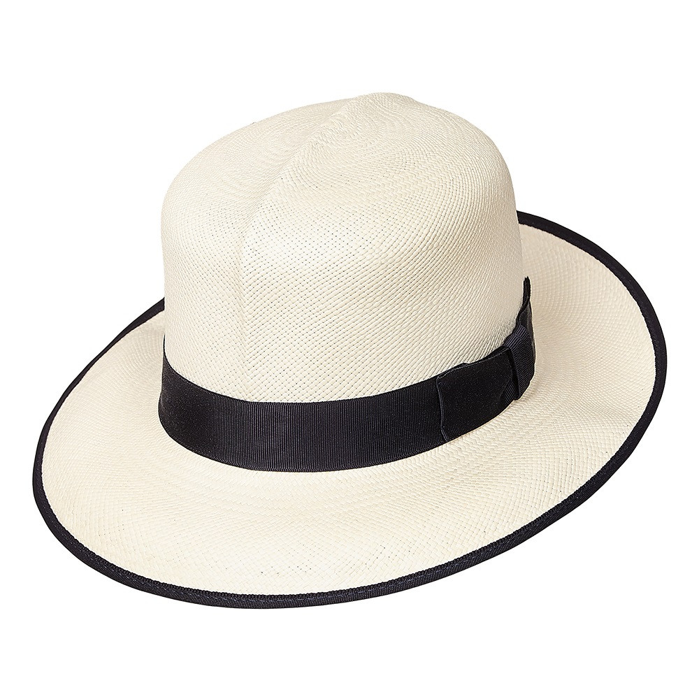 Ladies Folding Panama Hat - trimmed edge