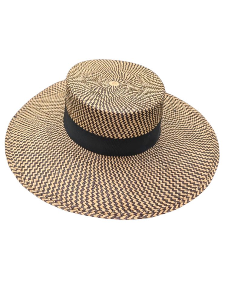 Special Edition Lizzy Panama - Black Band Wide Brim Straw