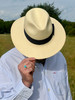 Down Brim Trilby Panama Oporto - Cuenca 3/5 BLACK band