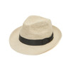 Crochet Crown Trilby - shown in Ivory, with black band