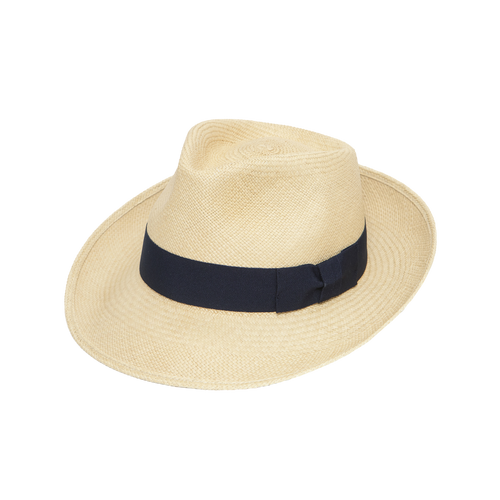 The Joseph Vanilla Trilby with Navy Band