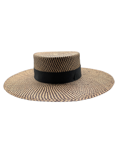 Special Edition Lizzy Panama - Black Band Wide Brim Straw