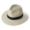 Down Brim Trilby -  Cuenca 3/5 in Ivory with Black Band