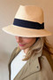 Natural with Navy Band