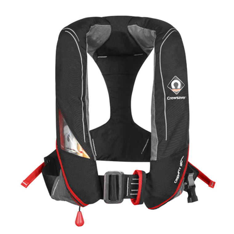 Crewsaver Crewfit 180N Pro Automatic Harness Lifejacket Black Red