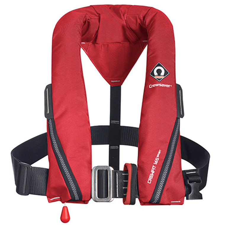 Designed with a Peninsular Chin support, to keep your airway well clear of the water whatever the conditions | Harness Loop | Attachment point for Crewsaver Surface Light | Robust outer cover for durability | UML MK5 Automatic | Centre metal buckle adjuster | Oral Tube | Whistle | Reflective tape | Lifting becket