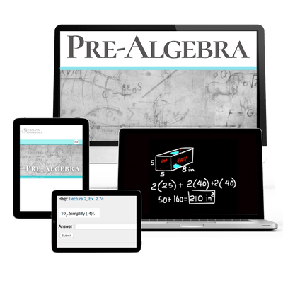 Shormann Prealgebra Self-Paced eLearning 12 Month Subscription No Sibling Subscription
