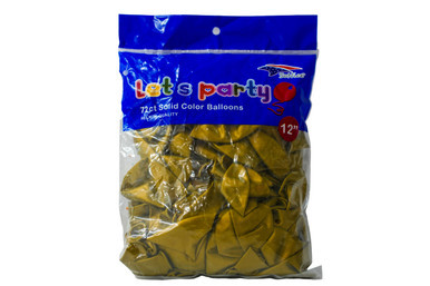 12" Gold 72 Pcs Latex Balloon