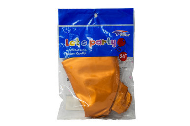 24" Gold 4 Pcs Latex Balloon