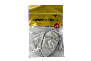 18" Silver 3 Pcs Chrome Balloon