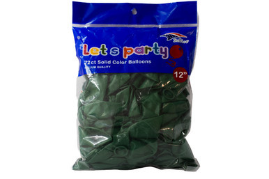 12" Emerald 72 Pcs Latex Balloon