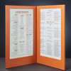 CUSTOM PRINTED BAR AND RESTAURANT MENUS